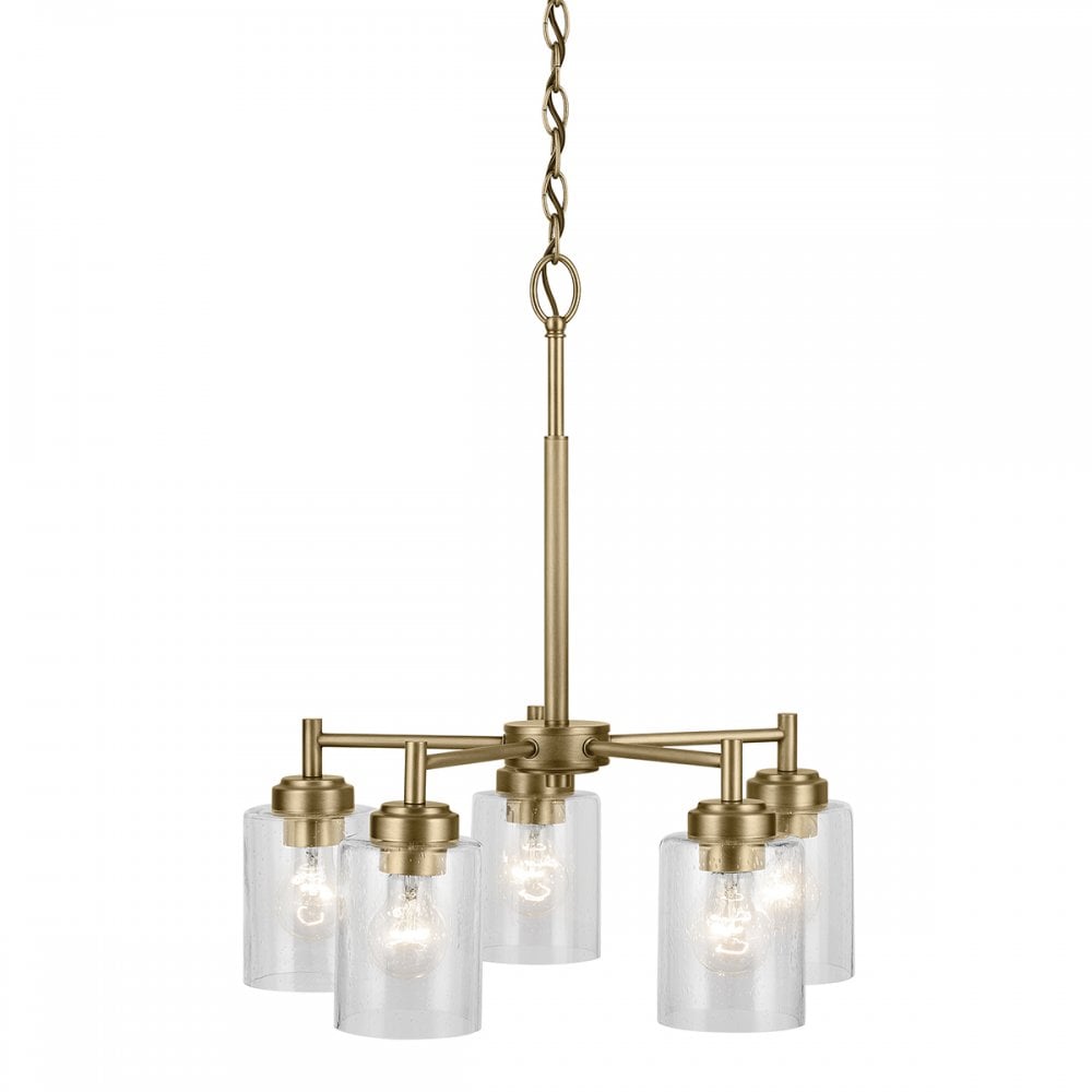 Kichler KL-WINSLOW5-NBR Winslow 5 Light Chandelier Natural Brass