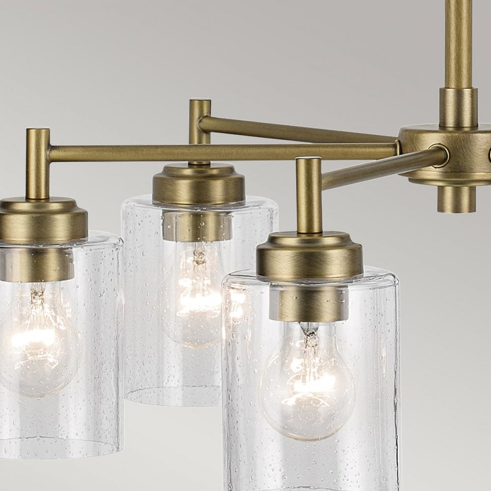 Kichler KL-WINSLOW6-NBR Winslow 6 Light Chandelier Natural Brass