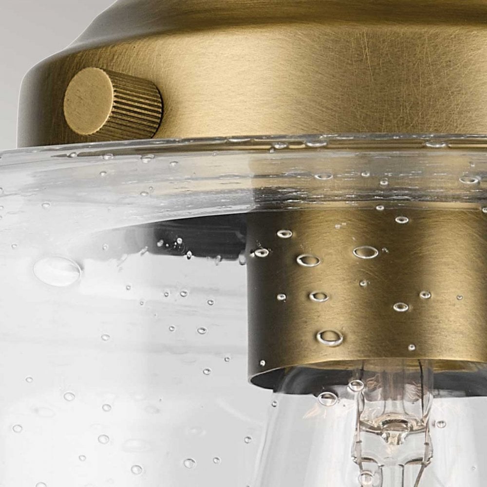 Kichler KL-WINSLOW-SF-NBR Winslow 1 Light Semi-Flush Natural Brass (S)