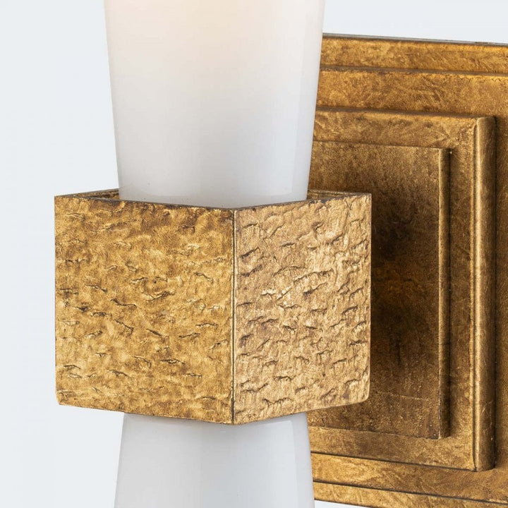Elstead KRISTY-1WB-DG-OPAL Kristy 1 Light Wall Light Distressed Gold