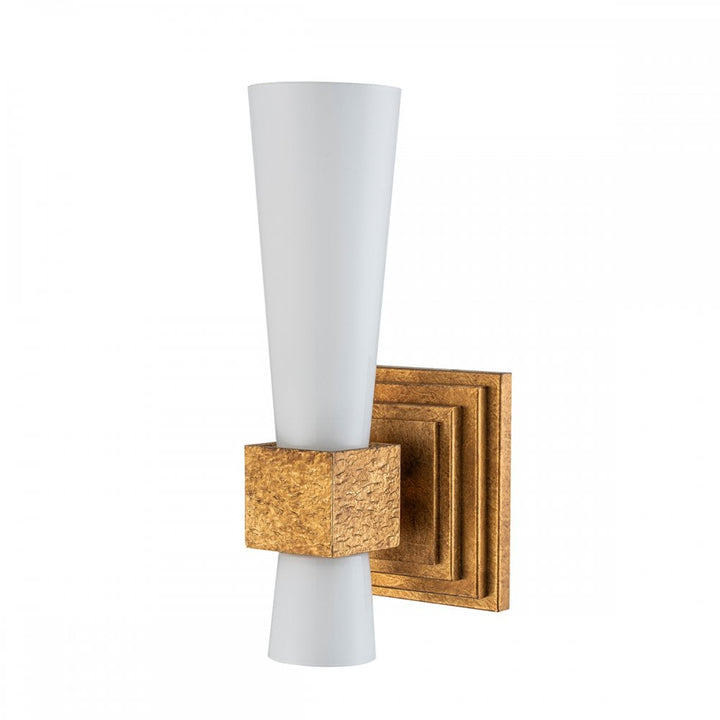 Elstead KRISTY-1WB-DG-OPAL Kristy 1 Light Wall Light Distressed Gold