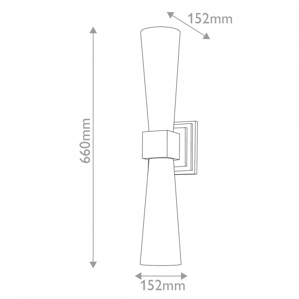 Elstead KRISTY-2WB-DG-OPAL Kristy 2 Light Bathroom Wall Light Distressed Gold