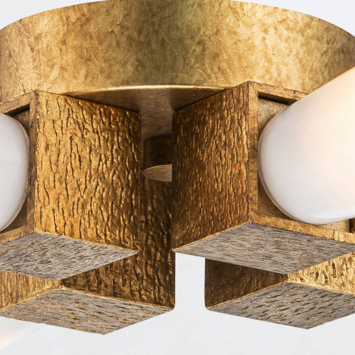Elstead KRISTY-4P-DG-OPAL Kristy 4 Light Pendant Distressed Gold