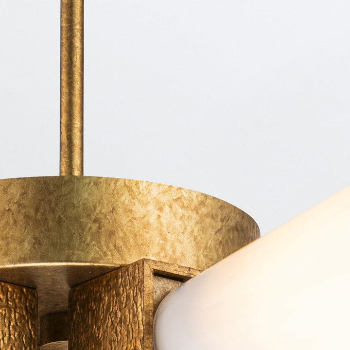 Elstead KRISTY-4P-DG-OPAL Kristy 4 Light Pendant Distressed Gold