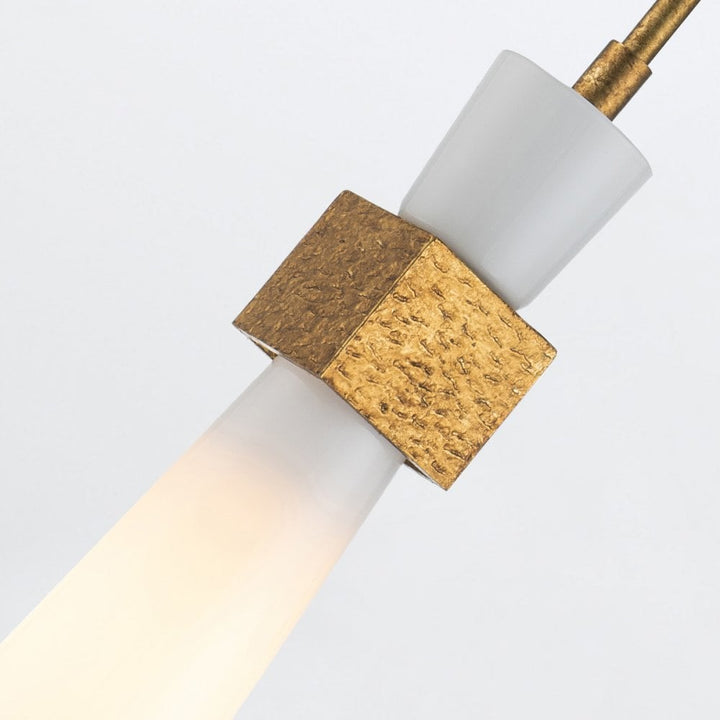 Elstead KRISTY-MP-DG-OPAL Kristy 1 Light Mini Pendant Distressed Gold