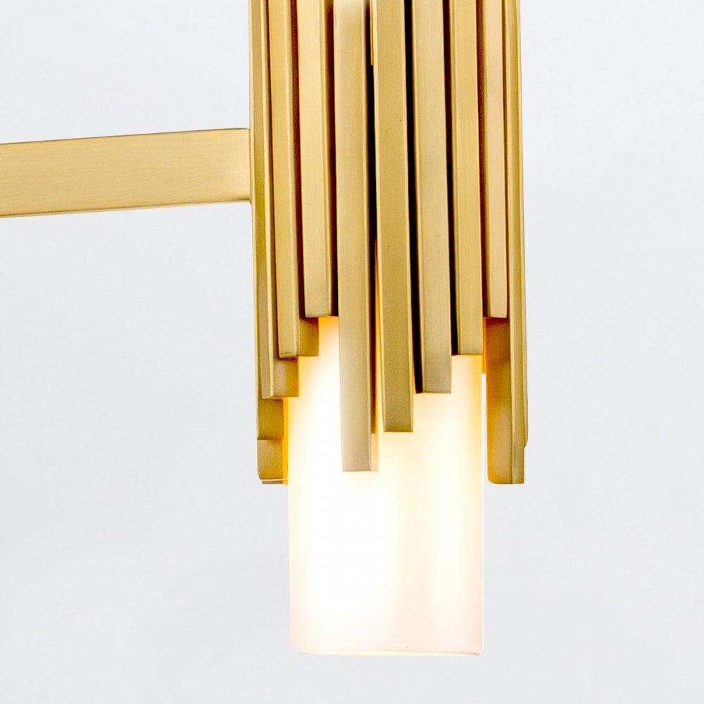Elstead MARVELE6-AB-OPAL Marvele 6 Light Chandelier Aged Brass