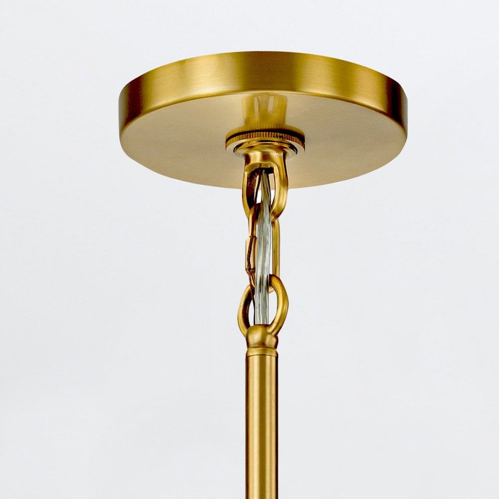 Elstead MARVELE6-AB-OPAL Marvele 6 Light Chandelier Aged Brass
