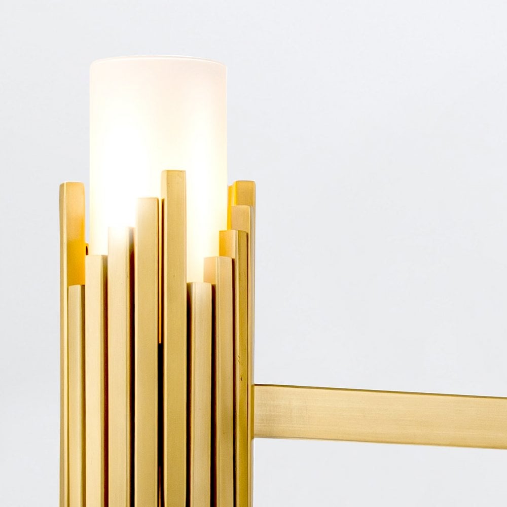 Elstead MARVELE6-AB-OPAL Marvele 6 Light Chandelier Aged Brass