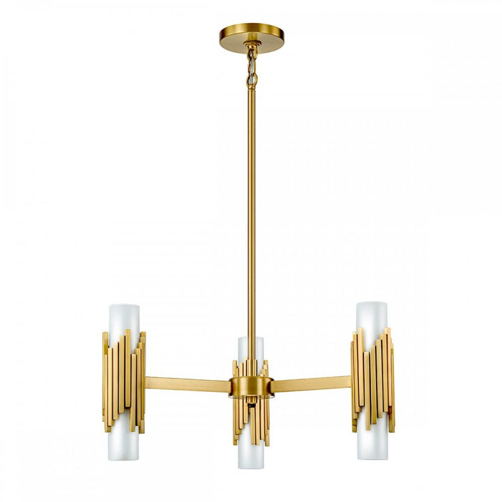 Elstead MARVELE6-AB-OPAL Marvele 6 Light Chandelier Aged Brass