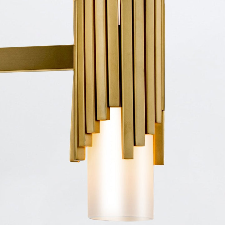 Elstead MARVELE8-AB-OPAL Marvele 8 Light Chandelier Aged Brass