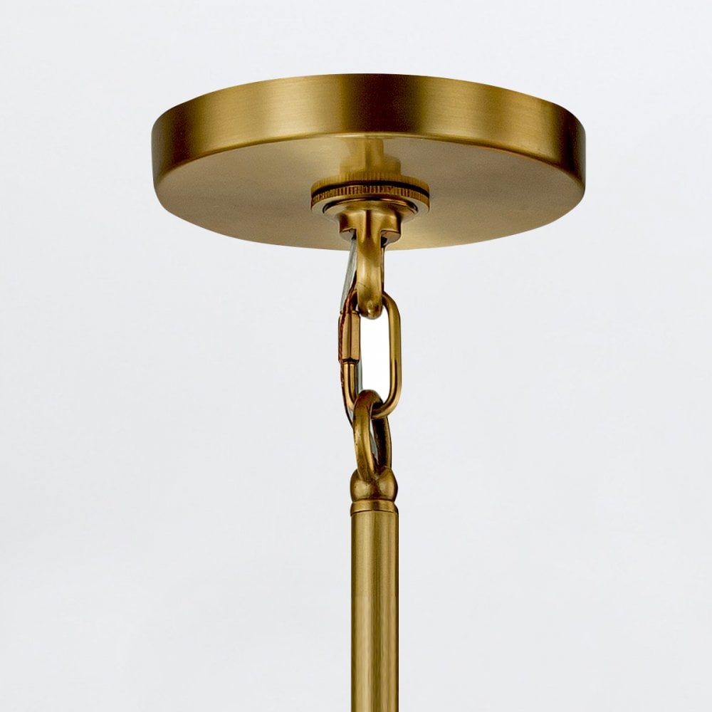 Elstead MARVELE8-AB-OPAL Marvele 8 Light Chandelier Aged Brass