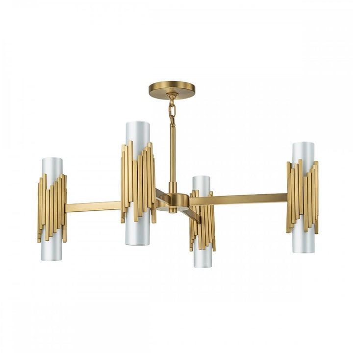 Elstead MARVELE8-AB-OPAL Marvele 8 Light Chandelier Aged Brass
