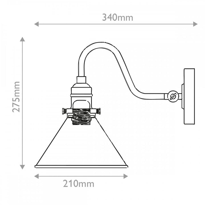 Elstead PV1-AB-MB Provence 1 Light Wall Light Aged Brass & Matte Black