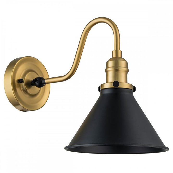 Elstead PV1-AB-MB Provence 1 Light Wall Light Aged Brass & Matte Black