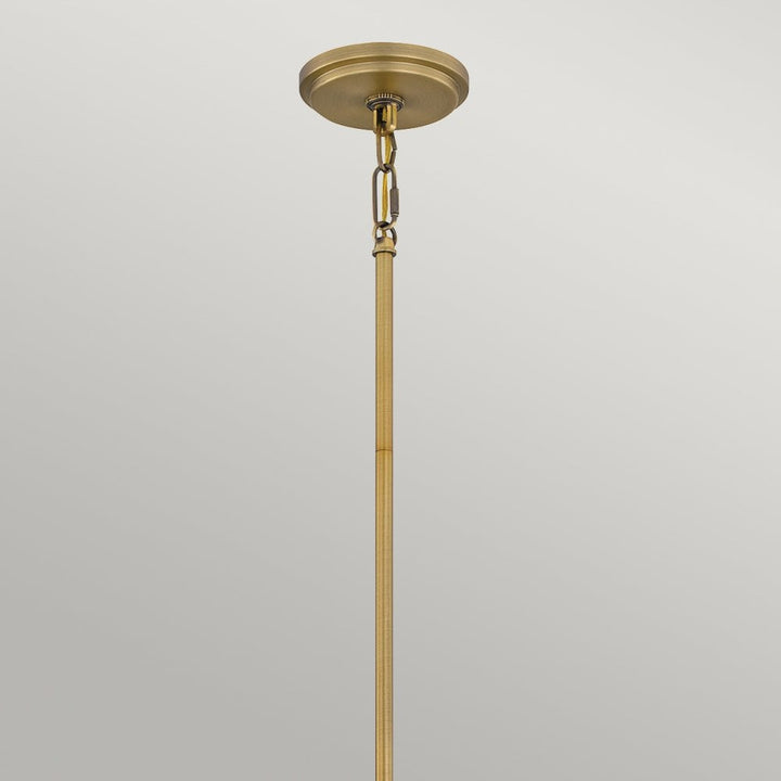 Quoizel QZ-BRECKEN-2P-AB-ABG Brecken 2 Light Pendant Aged Brass and faux Alabaster glass Shade