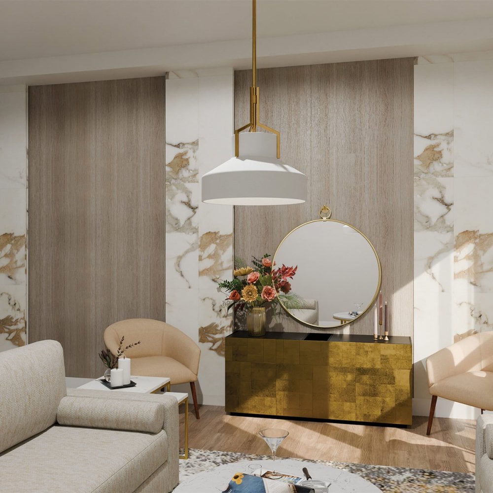 Quoizel QZ-BRECKEN-2P-AB-ABG Brecken 2 Light Pendant Aged Brass and faux Alabaster glass Shade