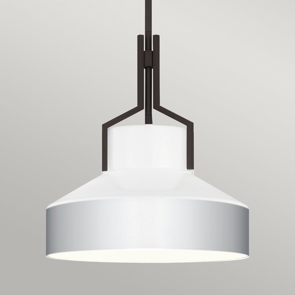 Quoizel QZ-BRECKEN-2P-AB-OPAL Brecken 2 Light Pendant Aged Brass and Cased Opal glass Shade
