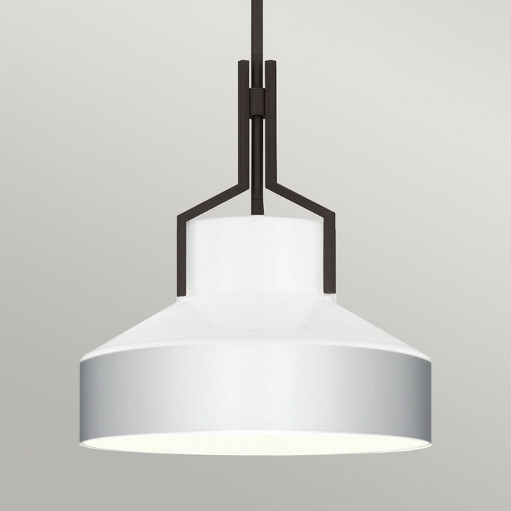 Quoizel QZ-BRECKEN-2P-AB-OPAL Brecken 2 Light Pendant Aged Brass and Cased Opal glass Shade