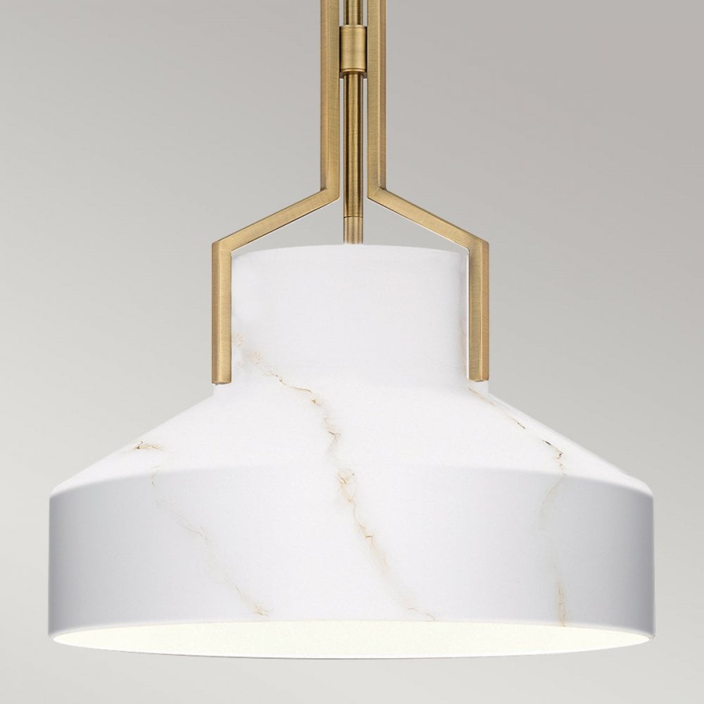 Quoizel QZ-BRECKEN-2P-OZ-ABG Brecken 2 Light Pendant Old Bronze and Cased Opal glass Shade