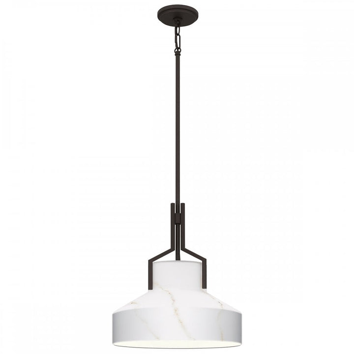 Quoizel QZ-BRECKEN-2P-OZ-OPAL Brecken 2 Light Pendant Old Bronze and faux Alabaster glass Shade