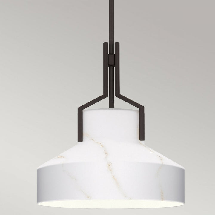 Quoizel QZ-BRECKEN-2P-OZ-OPAL Brecken 2 Light Pendant Old Bronze and faux Alabaster glass Shade