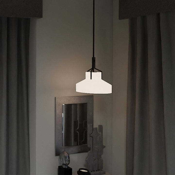 Quoizel QZ-BRECKEN-2P-OZ-OPAL Brecken 2 Light Pendant Old Bronze and faux Alabaster glass Shade
