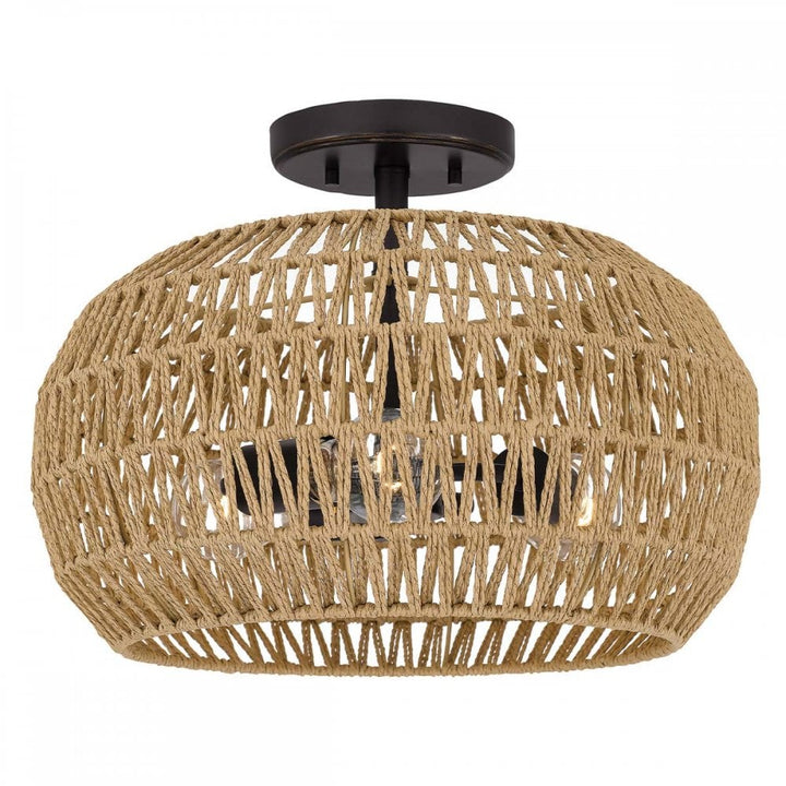 Quoizel QZ-CASABLANCA-3SF-PBZ Casablanca 3 Light Semi-Flush Palladian Bronze