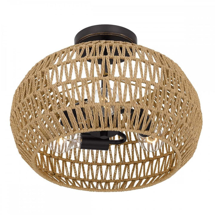 Quoizel QZ-CASABLANCA-3SF-PBZ Casablanca 3 Light Semi-Flush Palladian Bronze