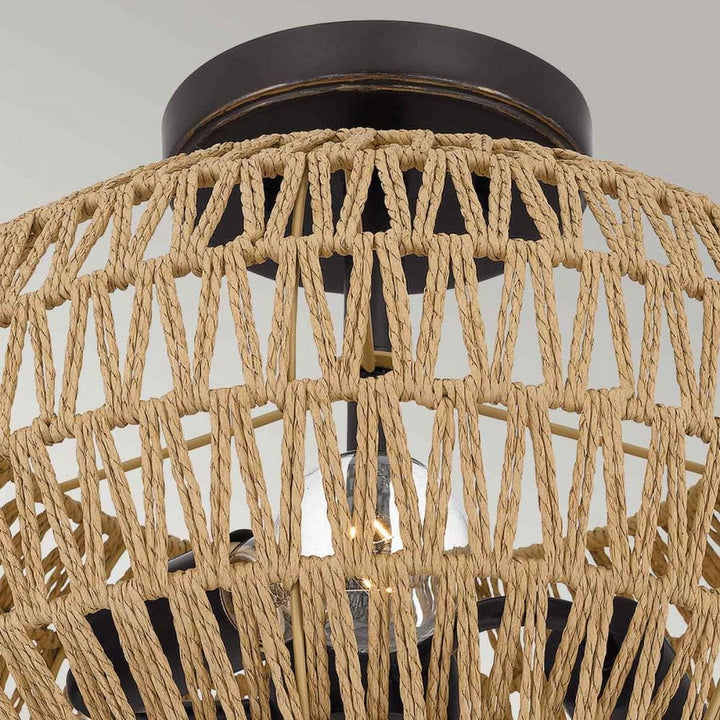 Quoizel QZ-CASABLANCA-3SF-PBZ Casablanca 3 Light Semi-Flush Palladian Bronze