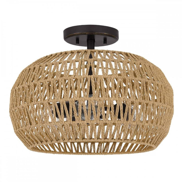 Quoizel QZ-CASABLANCA-3SF-PBZ Casablanca 3 Light Semi-Flush Palladian Bronze