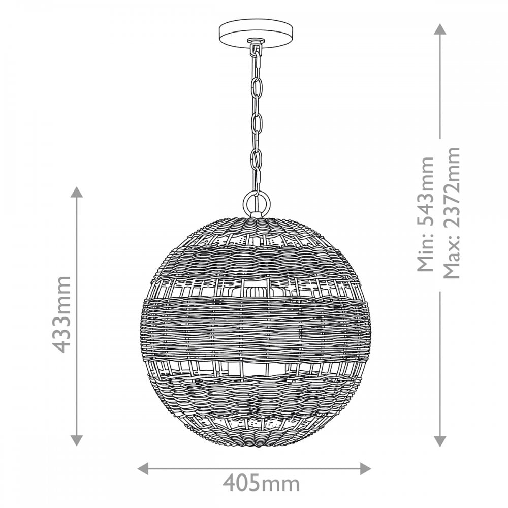 Quoizel QZ-LINDENDALE-P-AWH Lindendale 1 Light Pendant Antique White