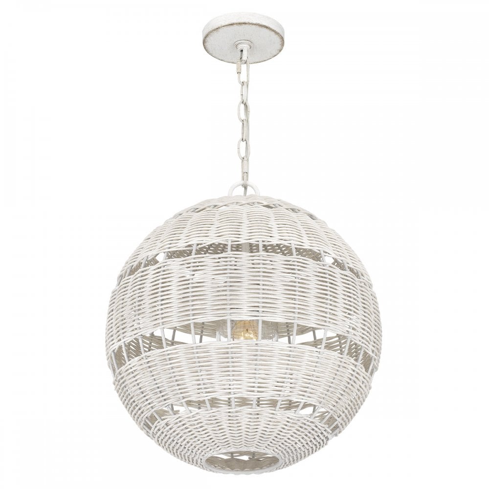 Quoizel QZ-LINDENDALE-P-AWH Lindendale 1 Light Pendant Antique White