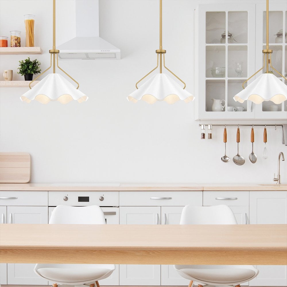 Quoizel QZ-MEJIA-1P-S-AB Mejia 1 Light Pendant Aged Brass, Textured White Steel Shade