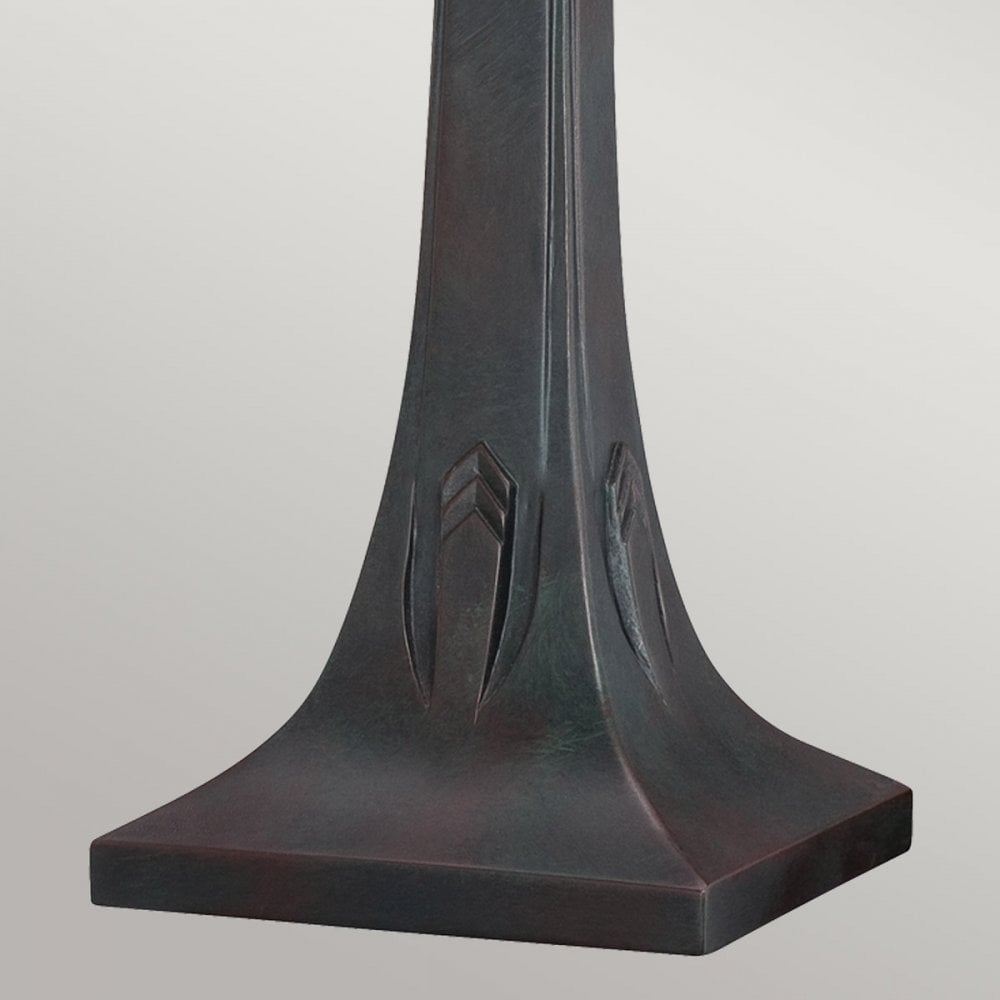 Quoizel QZ-NAVAJO-TL-VB Navajo 2 Light Table Lamp Bronze with Art Glass Shade