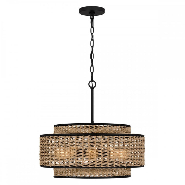 Quoizel QZ-TETON-5P-MBK Teton 5 Light Pendant Matte Black