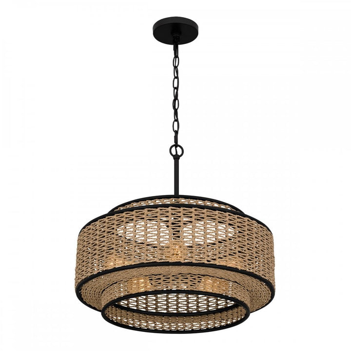 Quoizel QZ-TETON-5P-MBK Teton 5 Light Pendant Matte Black