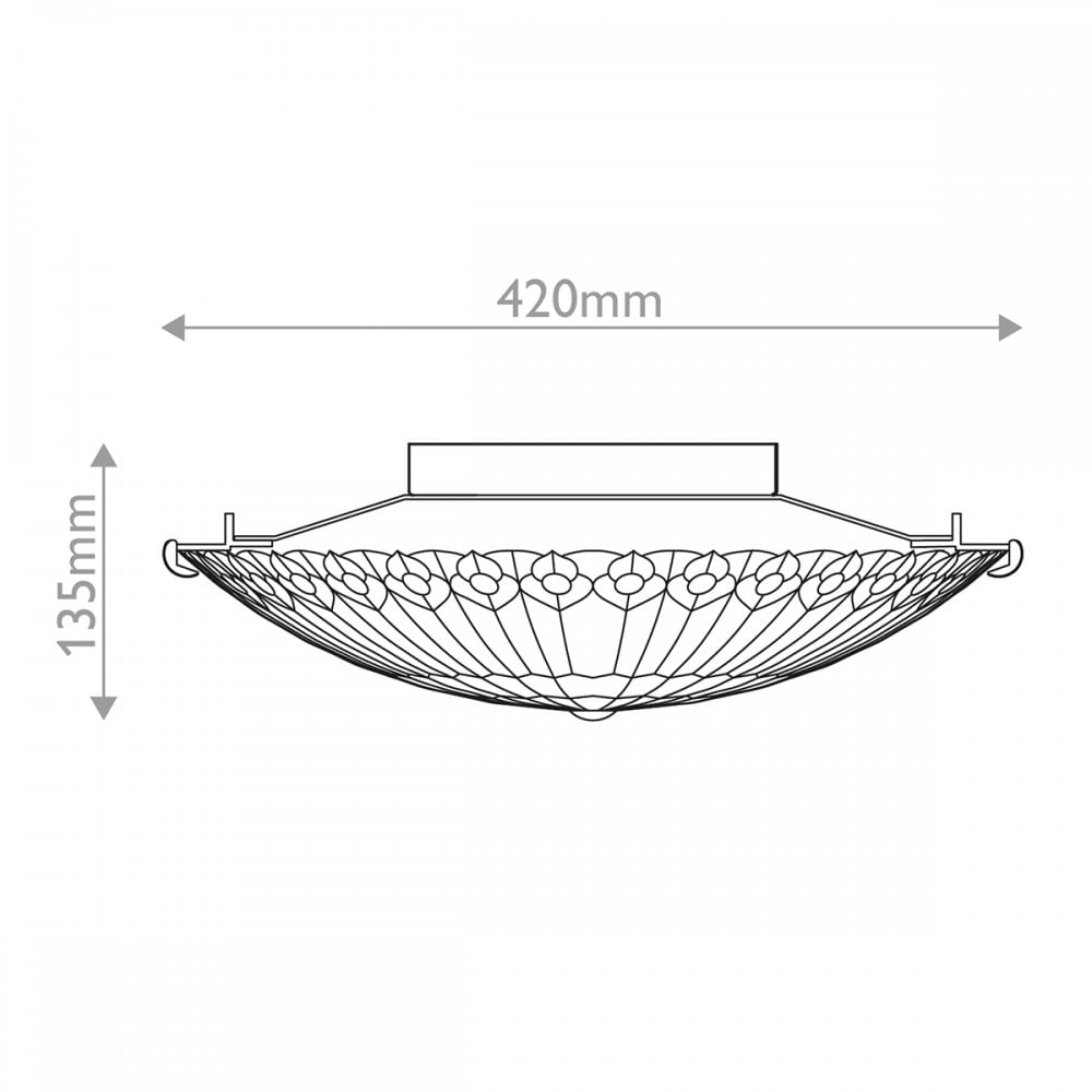 Quoizel QZ-WATKINS-F-VB Watkins 2 Light Flush Valiant Bronze & Art Glass Shade
