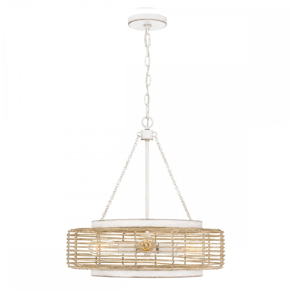 Quoizel QZ-WAYLON-4P-AWH Waylon 4 Light Pendant Antique White