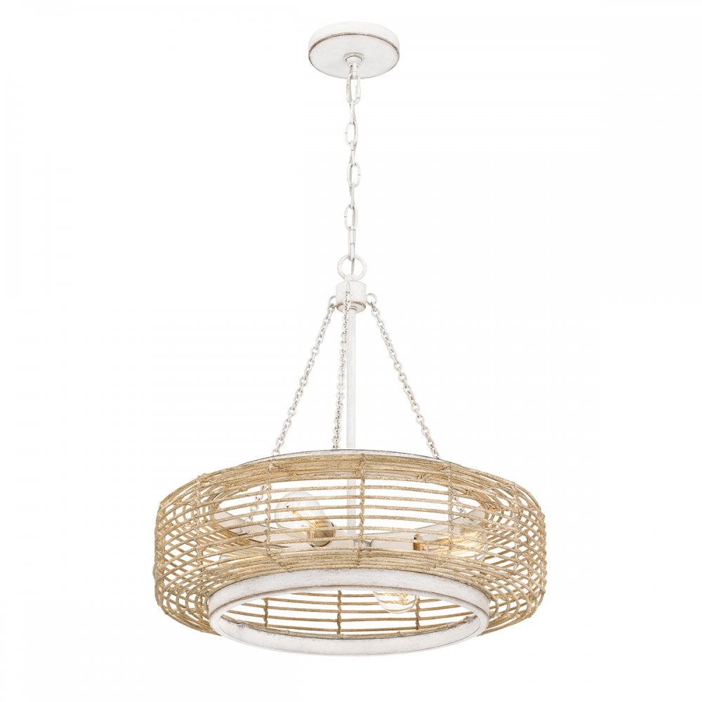 Quoizel QZ-WAYLON-4P-AWH Waylon 4 Light Pendant Antique White