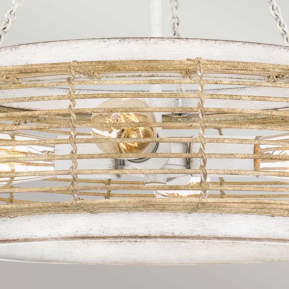 Quoizel QZ-WAYLON-4P-AWH Waylon 4 Light Pendant Antique White