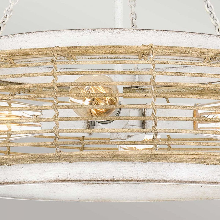 Quoizel QZ-WAYLON-4P-AWH Waylon 4 Light Pendant Antique White
