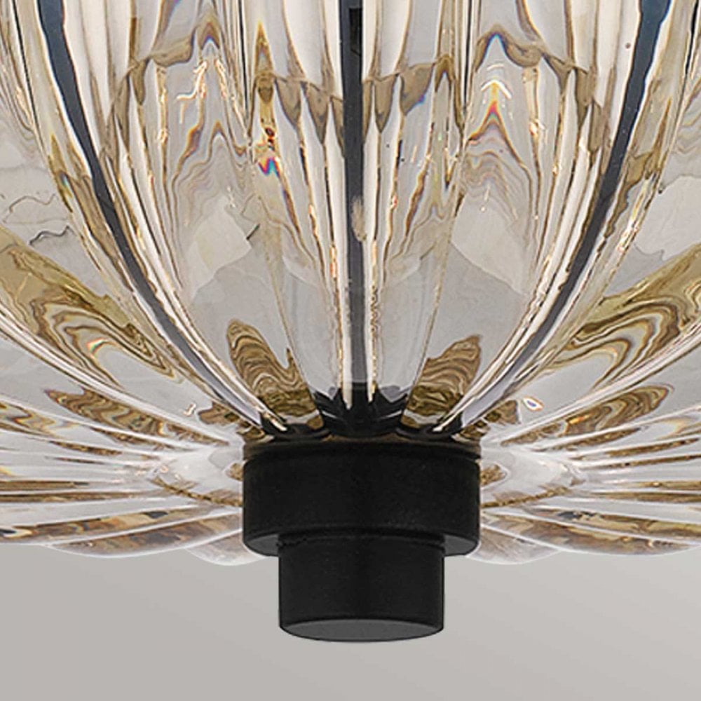 Quoizel QZ-WHITECAP-SF-M Whitecap 4 Light Semi-Flush Tinted Amber Glass with Mottled Cocoa Brown