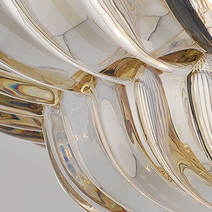 Quoizel QZ-WHITECAP-SF-M Whitecap 4 Light Semi-Flush Tinted Amber Glass with Mottled Cocoa Brown