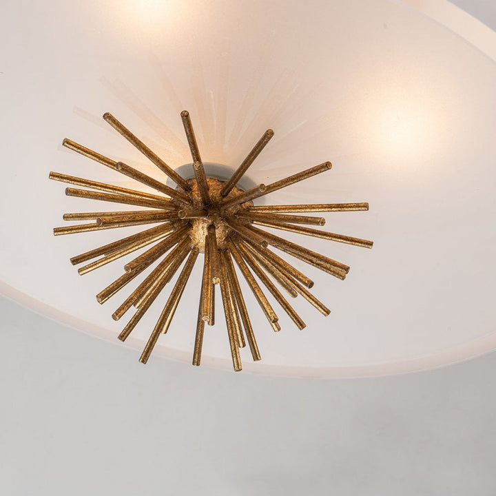 Elstead STARING-3P-DG-OPAL Staring 3 Light Pendant Distressed Gold