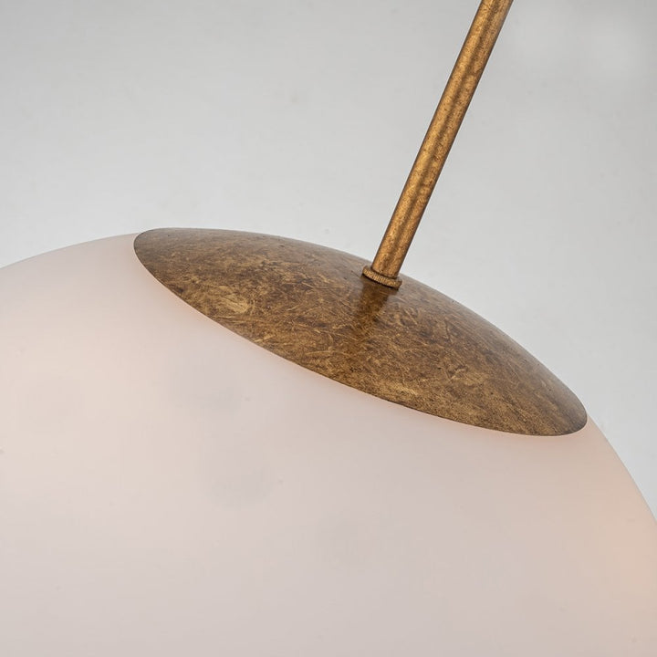 Elstead STARING-3P-DG-OPAL Staring 3 Light Pendant Distressed Gold
