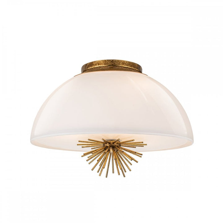 Elstead STARING-3P-DG-OPAL Staring 3 Light Pendant Distressed Gold