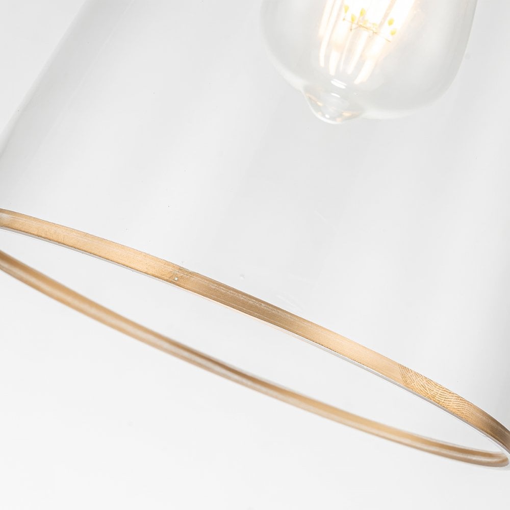 Elstead STARING-MP-DG-CLEAR Staring 1 Light Mini Pendant Distressed Gold