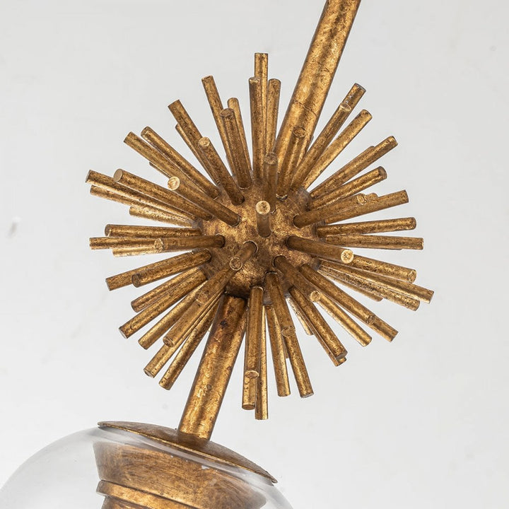 Elstead STARING-MP-DG-CLEAR Staring 1 Light Mini Pendant Distressed Gold