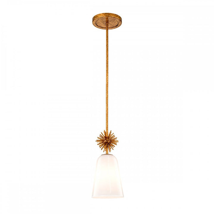Elstead STARING-MP-DG-OPAL Staring 1 Light Mini Pendant Distressed Gold