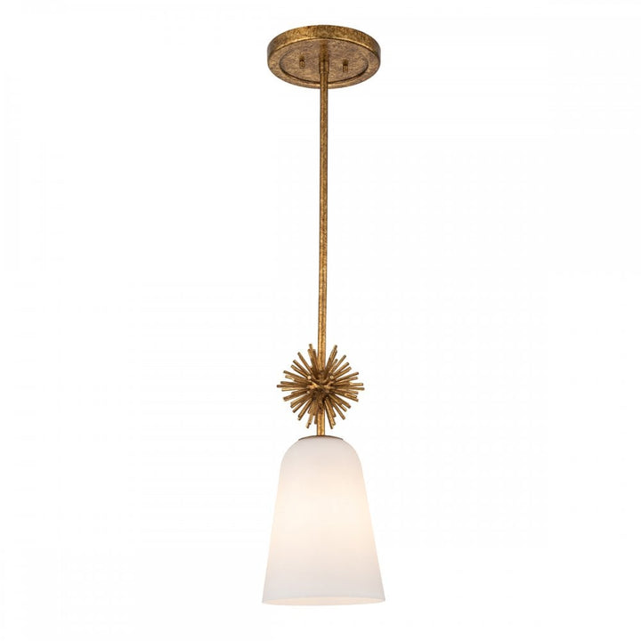Elstead STARING-MP-DG-OPAL Staring 1 Light Mini Pendant Distressed Gold